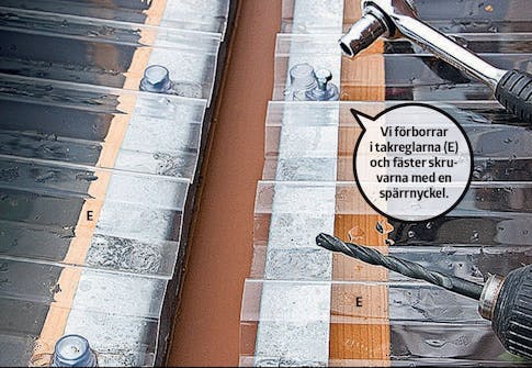 Bygg Cykelförråd: Skivorna anpassas till rännan Cykelförråd